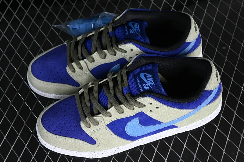 All categories Nk SB Dunk Series Nk SB Dunk Low low-top sneakers Nk SB Dunk Low Prm Khaki Blue SB smashed backboard fashion casual sneakers BQ6817-301
